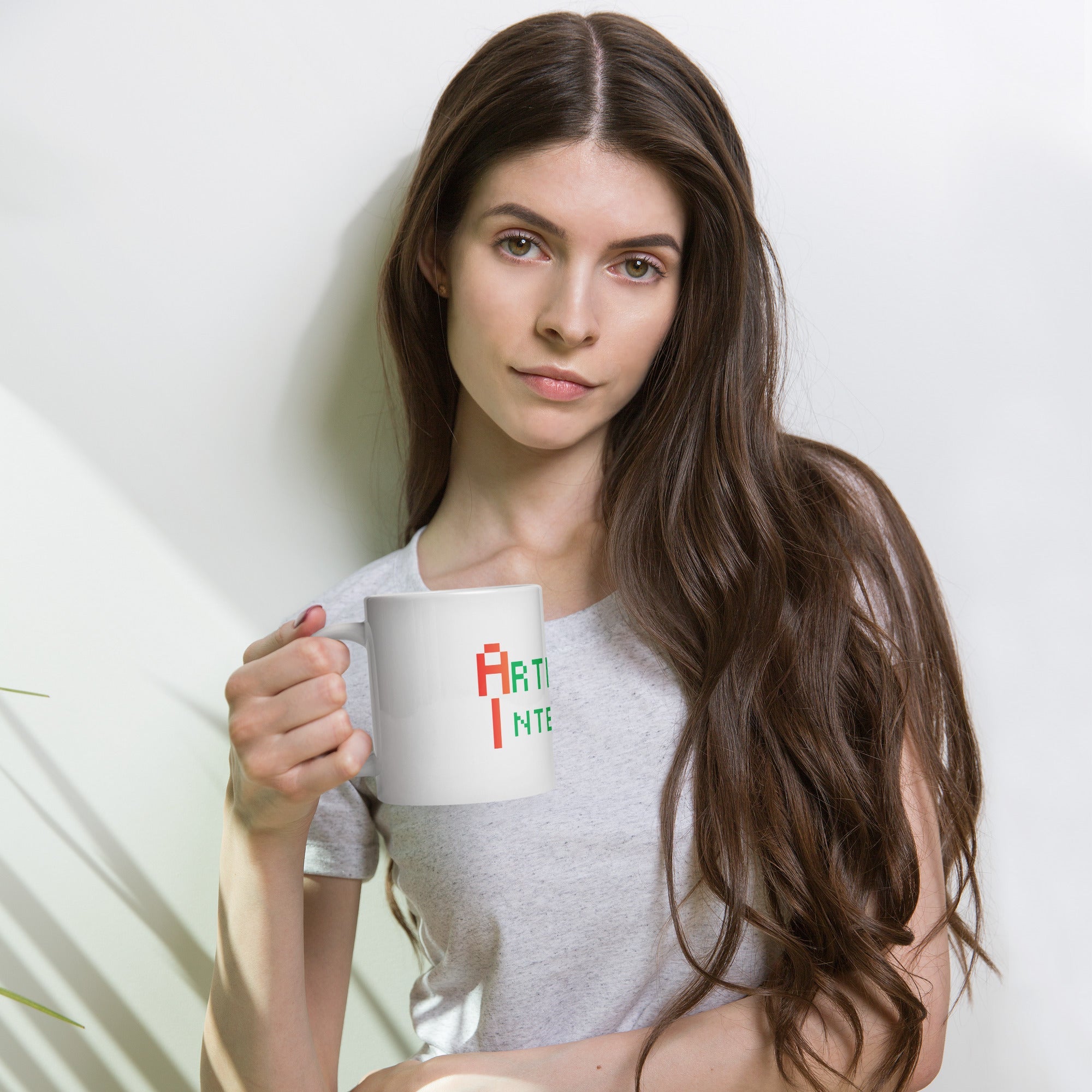 AI FUnny White glossy mug